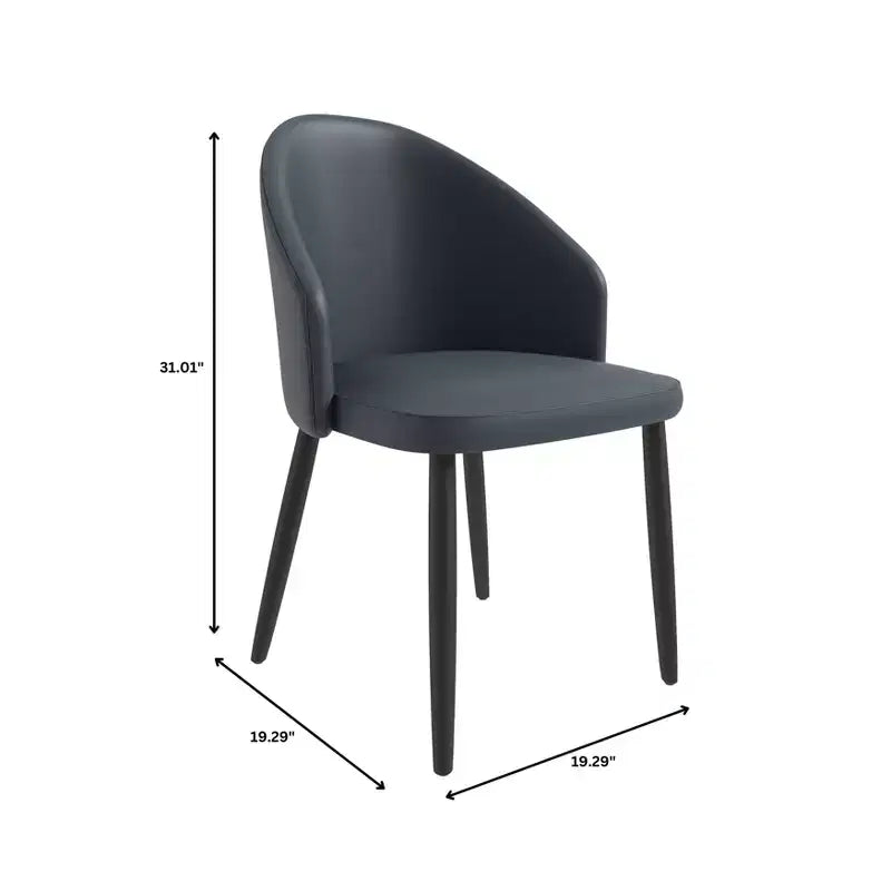Lot de 2 chaises de salle à manger rembourrées, dossier incurvé avec pieds en bois de chêne