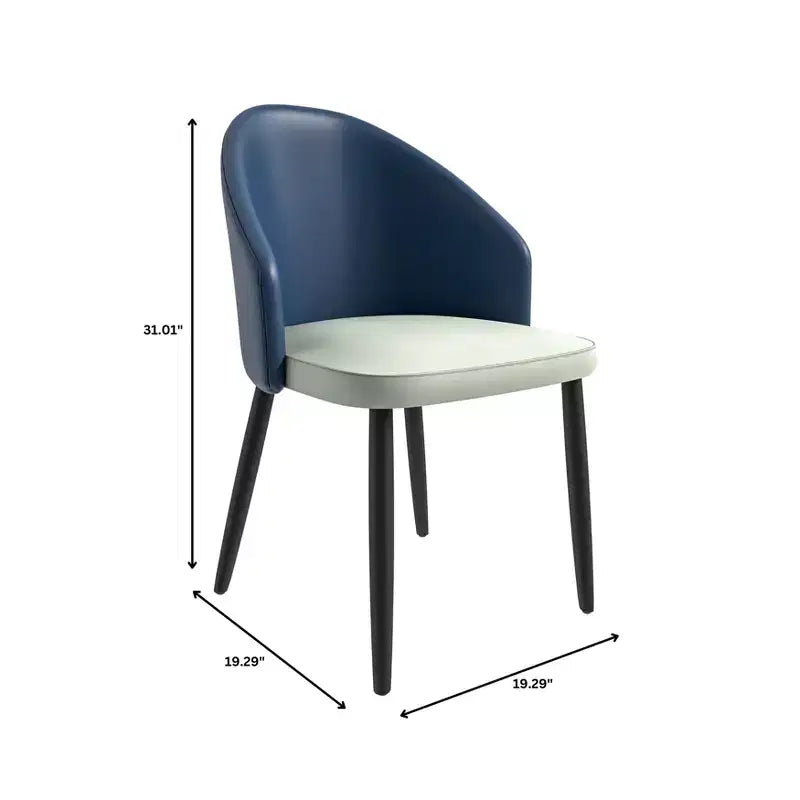 Lot de 2 chaises de salle à manger rembourrées, dossier incurvé avec pieds en bois de chêne