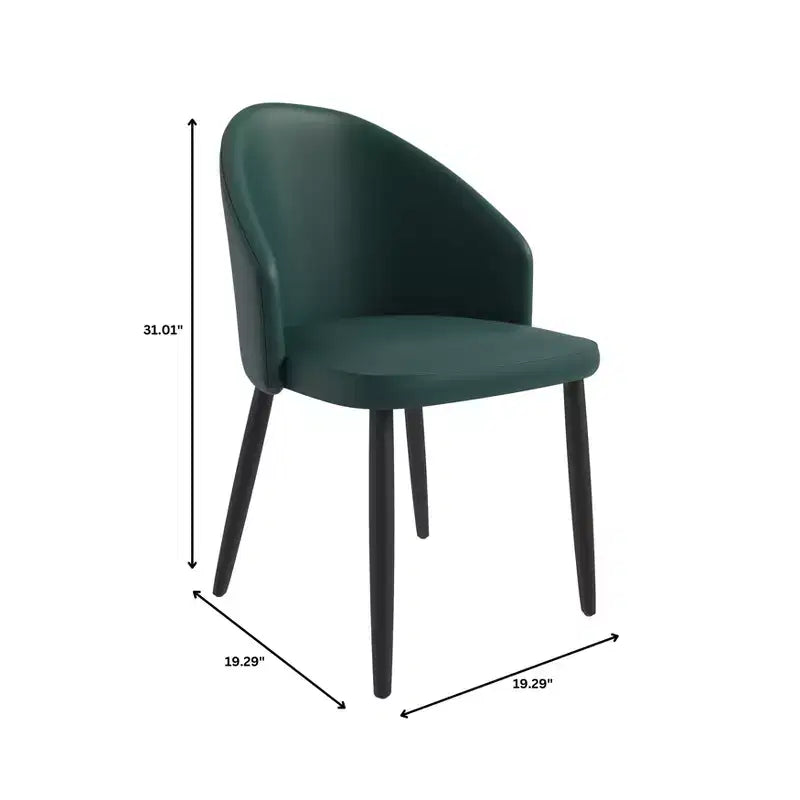 Lot de 2 chaises de salle à manger rembourrées, dossier incurvé avec pieds en bois de chêne