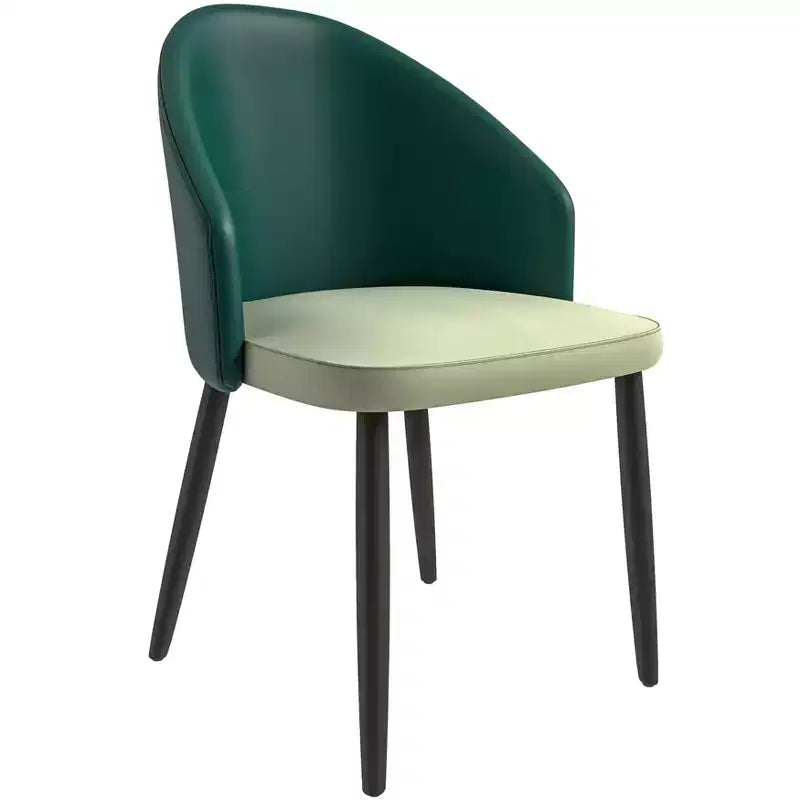 Lot de 2 chaises de salle à manger rembourrées, dossier incurvé avec pieds en bois de chêne