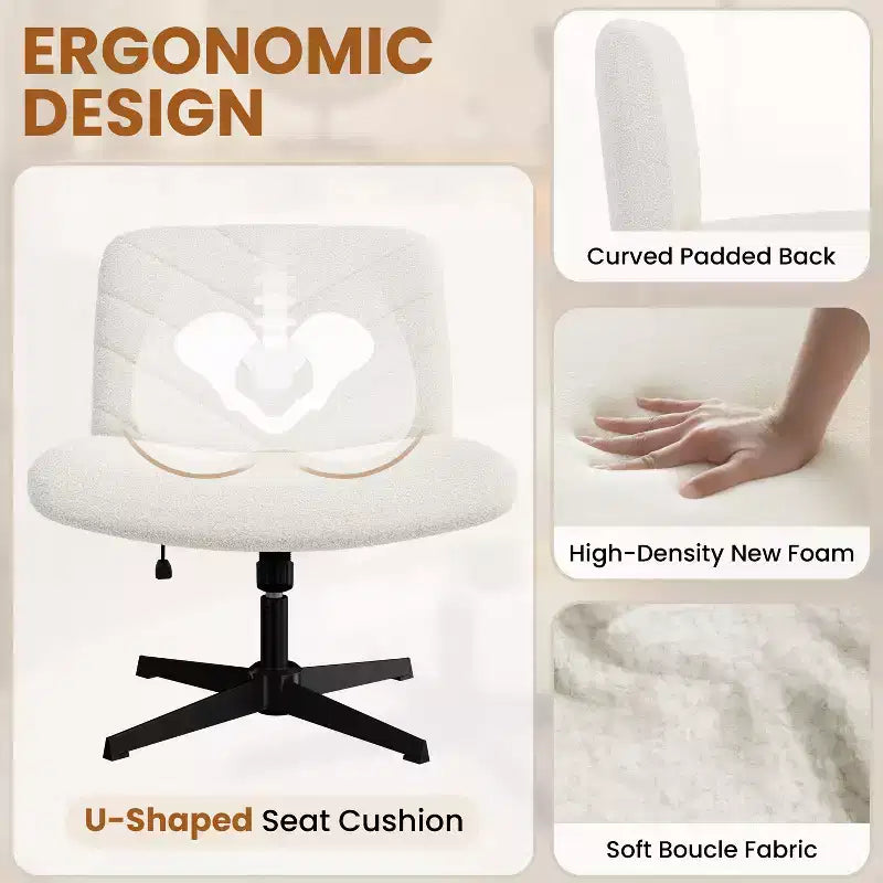Fauteuil de bureau pivotant en tissu, chaise de bureau pour la maison