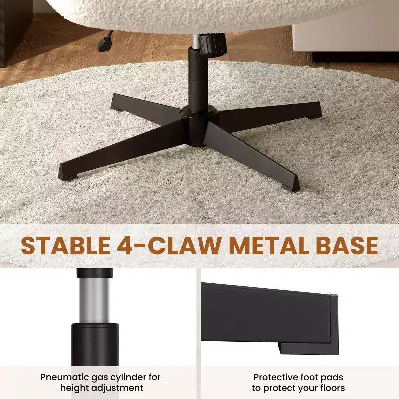 Fauteuil de bureau pivotant en tissu, chaise de bureau pour la maison