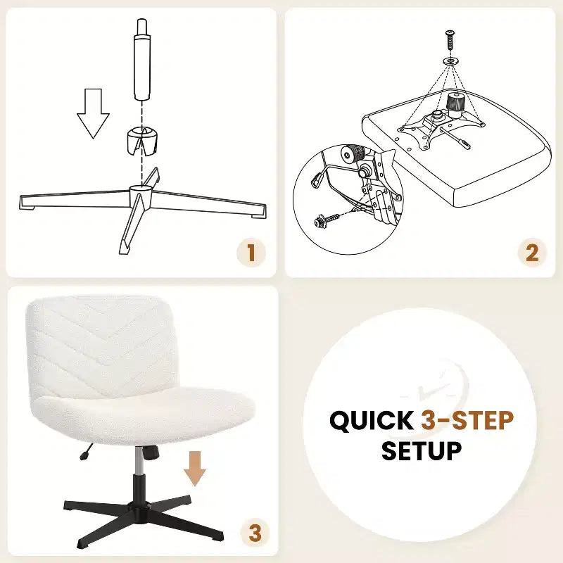 Fauteuil de bureau pivotant en tissu, chaise de bureau pour la maison