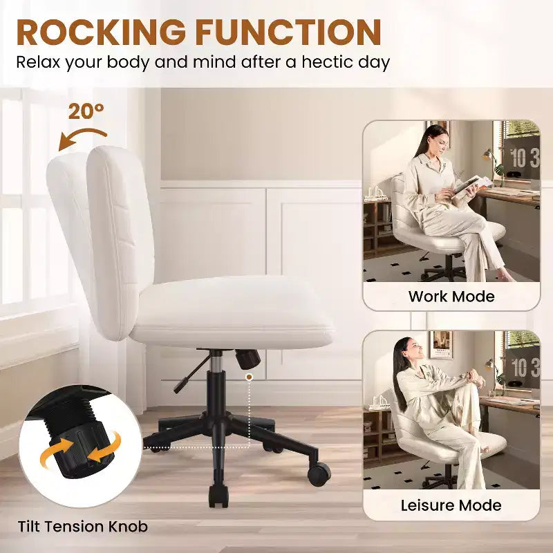 Fauteuil de bureau pivotant en tissu, chaise de bureau pour la maison