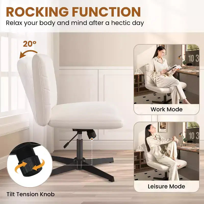 Fauteuil de bureau pivotant en tissu, chaise de bureau pour la maison