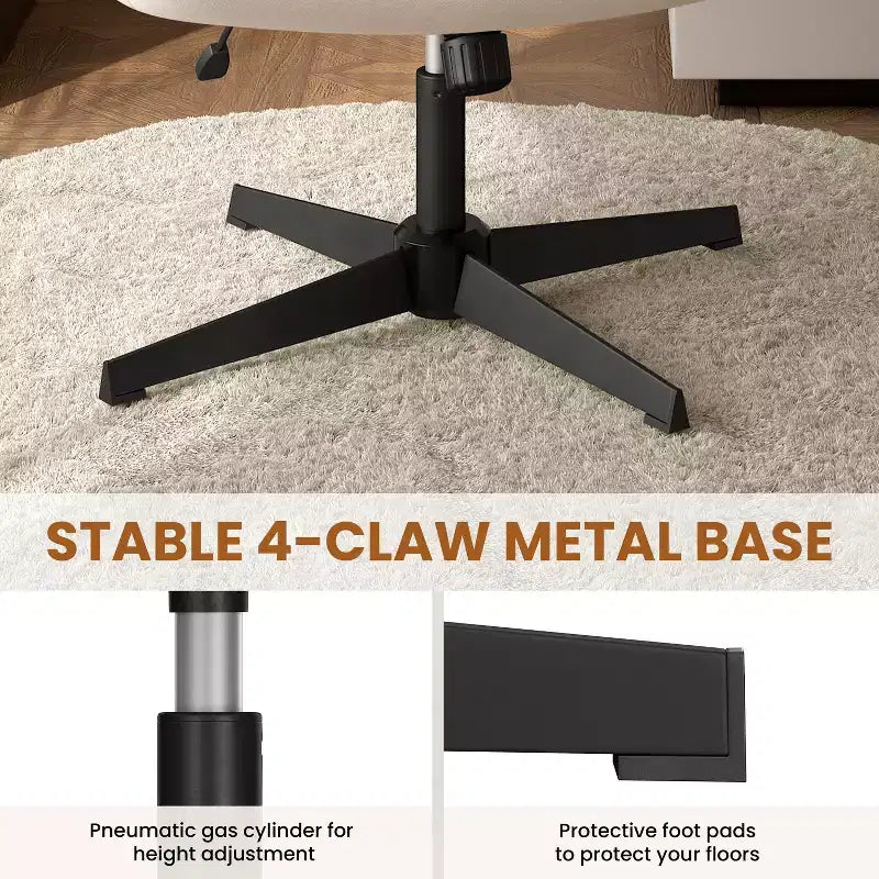Fauteuil de bureau pivotant en tissu, chaise de bureau pour la maison