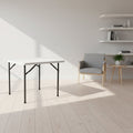 Alera Square Plastic Folding Table, 36w x 36d x 29.25h, White