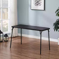 Table pliante en plastique de 122 cm avec sac de rangement, table portable robuste d'intérieur/extérieur avec poignée/verrouillage pour pique-nique, noire