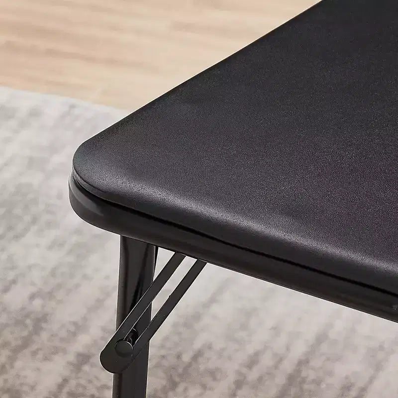 Table pliante en plastique de 122 cm avec sac de rangement, table portable robuste d'intérieur/extérieur avec poignée/verrouillage pour pique-nique, noire