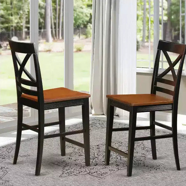 HomeStock Counter Bar Stool-Pub Height Wooden Chairs