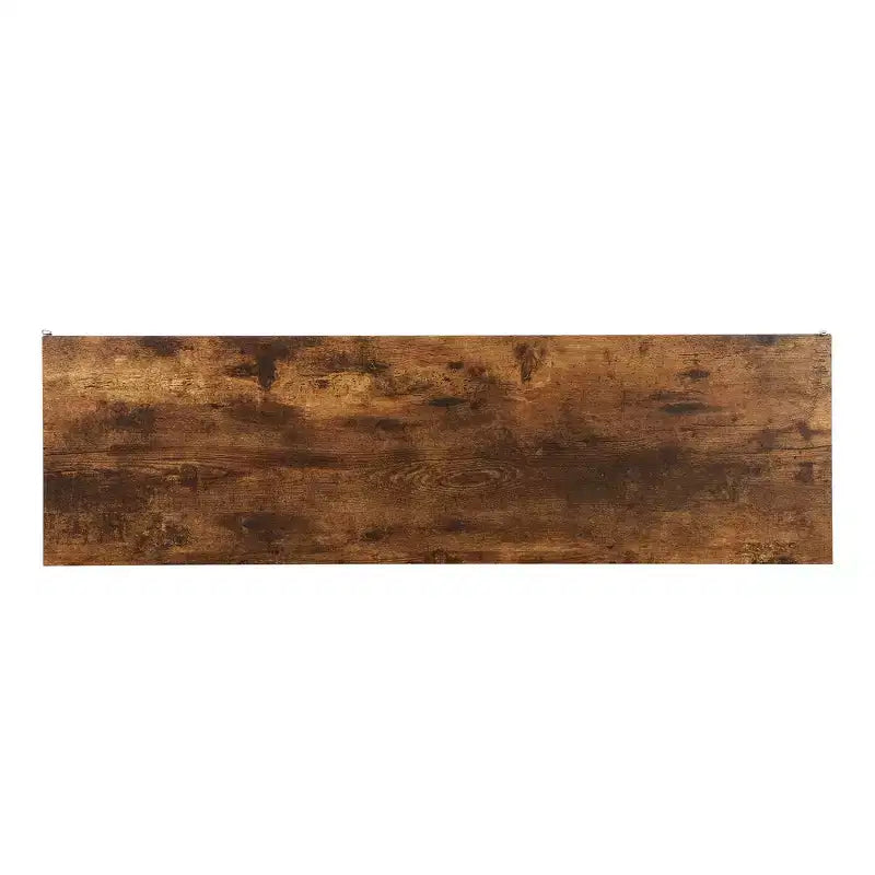 Meuble de rangement rustique pour chaussures d'entrée avec 24 compartiments et base incurvée