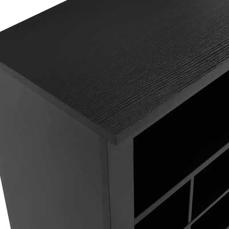 Meuble de rangement rustique pour chaussures d'entrée avec 24 compartiments et base incurvée