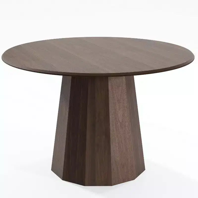 Table à manger ronde en bois massif de 46 po