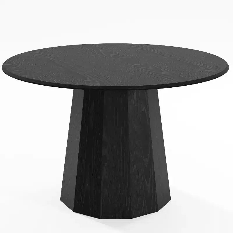Table à manger ronde en bois massif de 46 po