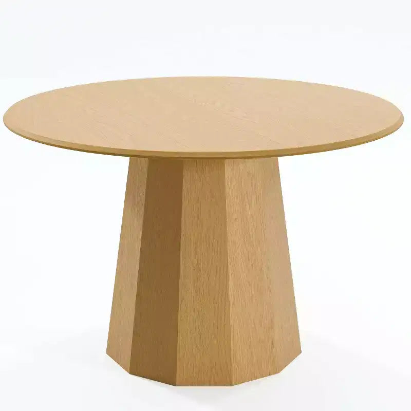 Table à manger ronde en bois massif de 46 po