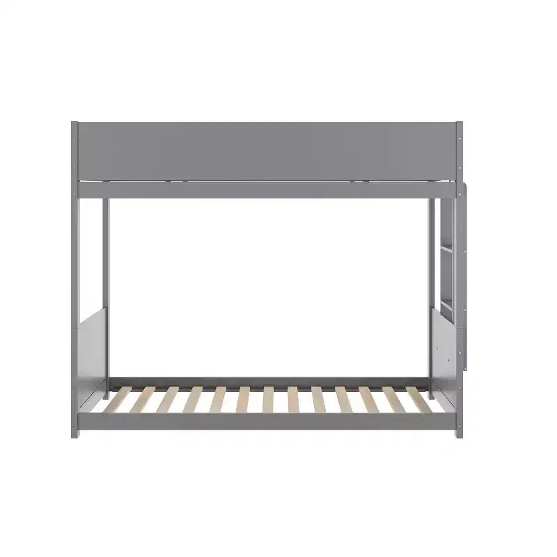 Lit superposé pour enfants en bois massif transformable, deux lits jumeaux, avec échelle, sommier tapissier non requis