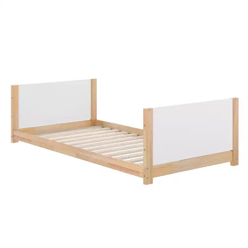 Lit superposé pour enfants en bois massif transformable, deux lits jumeaux, avec échelle, sommier tapissier non requis