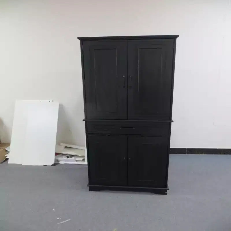 Meuble de rangement autoportant de 183 cm avec 4 portes, tiroirs et 4 étagères