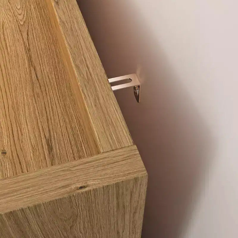 Commode verticale en bois avec quatre tiroirs et poignées dorées, style rustique, hauteur 41,34 pouces