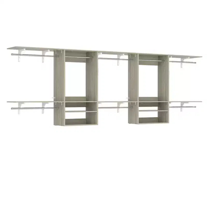 Système de rangement de placard mural avec tringles extensibles