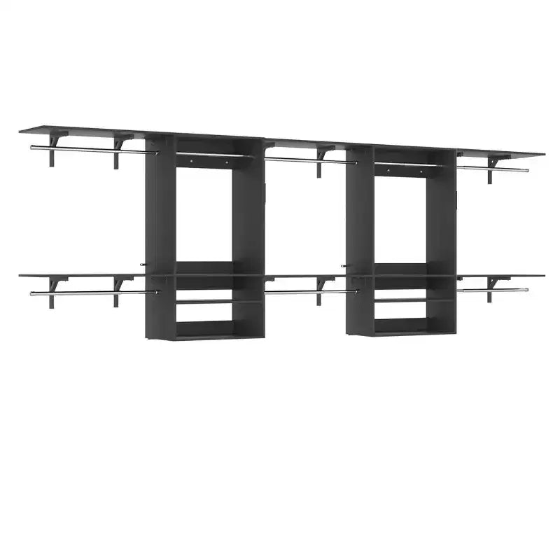 Système de rangement de placard mural avec tringles extensibles