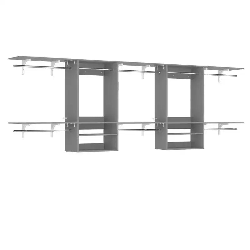 Système de rangement de placard mural avec tringles extensibles