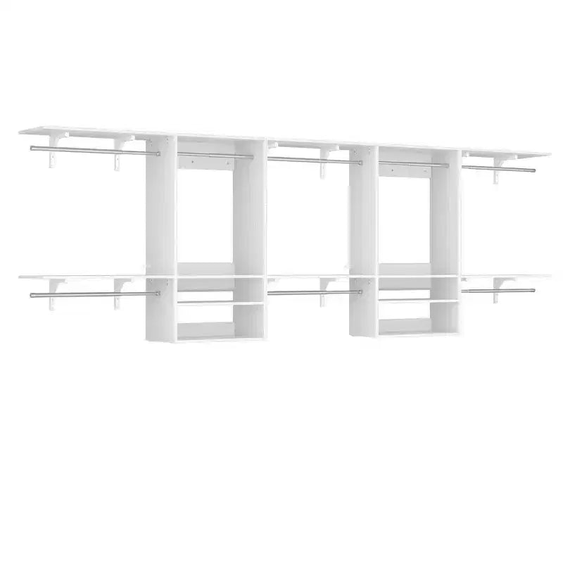 Système de rangement de placard mural avec tringles extensibles