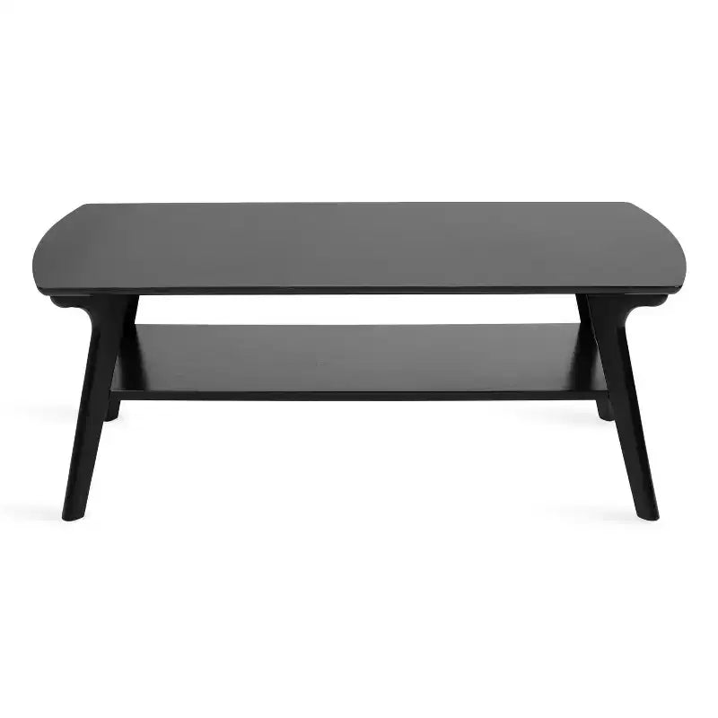 Table basse en bois, 122x61x46 cm, noire