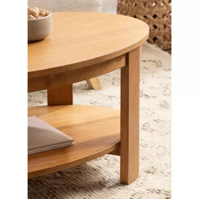 Table basse ovale en bois, 38"x24"x18", Naturelle