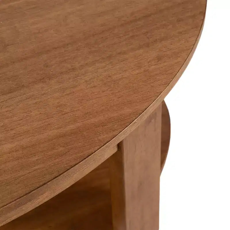 Table basse ovale en bois, 38"x24"x18", Naturelle
