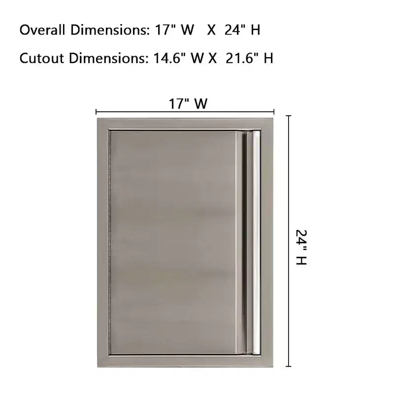 Portes de cuisine extérieure, porte d'accès pour barbecue, acier inoxydable 304 pour cuisine intérieure/extérieure, armoire extérieure, îlot de barbecue