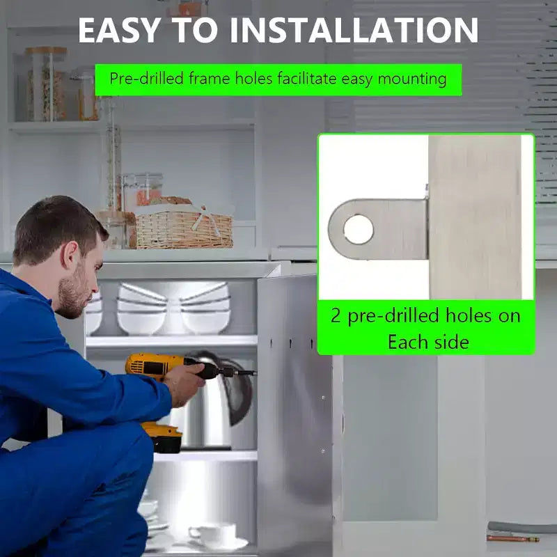 Portes de cuisine extérieure, porte d'accès pour barbecue, acier inoxydable 304 pour cuisine intérieure/extérieure, armoire extérieure, îlot de barbecue
