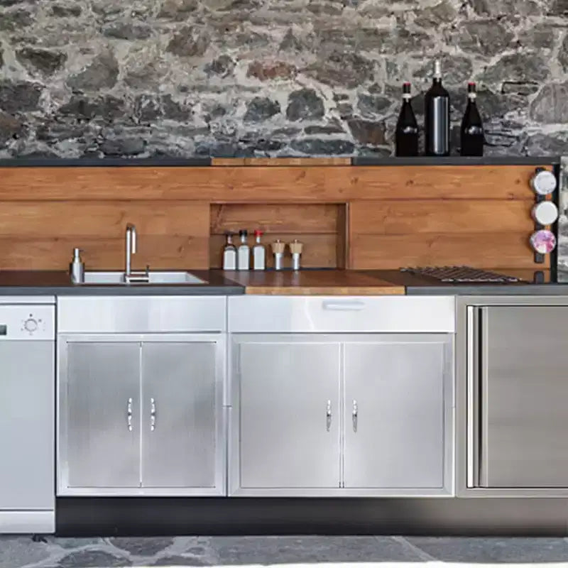 Portes de cuisine extérieure, porte d'accès pour barbecue, acier inoxydable 304 pour cuisine intérieure/extérieure, armoire extérieure, îlot de barbecue