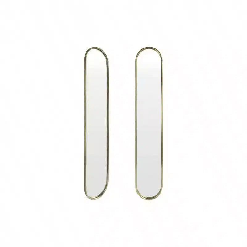 Miroir ovale pleine longueur or avec cadre en métal, 44"H x 8"W, entrée couloir salon