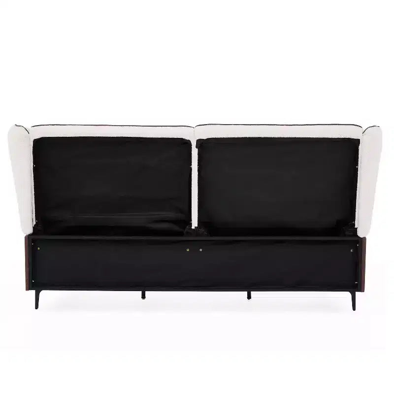 Lit plateforme moderne King Size en similicuir rembourré avec tête de lit capitonnée en tissu peluche