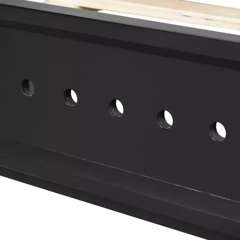 Cadre de lit double/king size, lit plateforme en bois de pin avec tête de lit, pas besoin de sommier tapissier