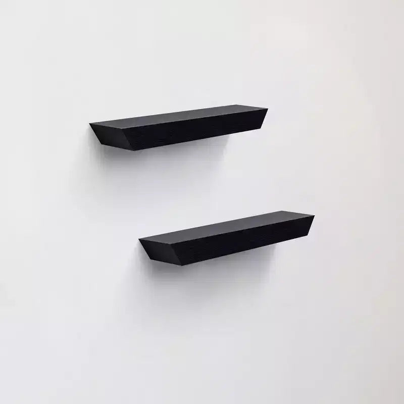 Étagère murale flottante noire de 45,9 cm, avec supports invisibles, en bois, pour salle de bain, chambre, cuisine