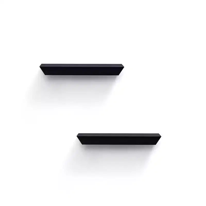 Étagère murale flottante noire de 45,9 cm, avec supports invisibles, en bois, pour salle de bain, chambre, cuisine