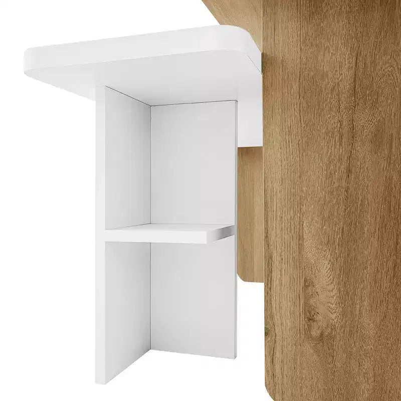 47.20" Lot de 2 tables basses gigognes de style rustique, table basse rectangulaire pour salon, ensemble de tables basses finition bois, petites tables basses