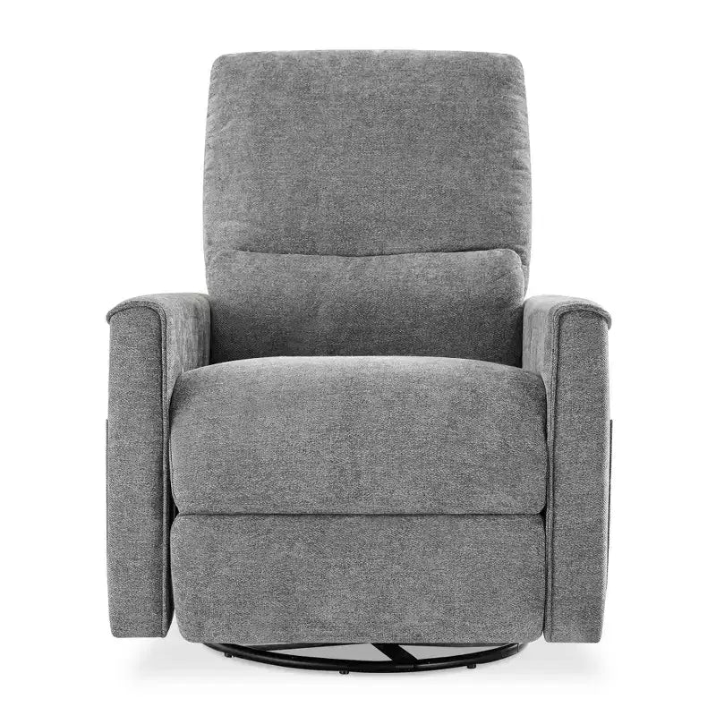 Fauteuil inclinable, pivotant et à bascule électrique, planeur en tissu avec support lombaire et ports USB/Type-C